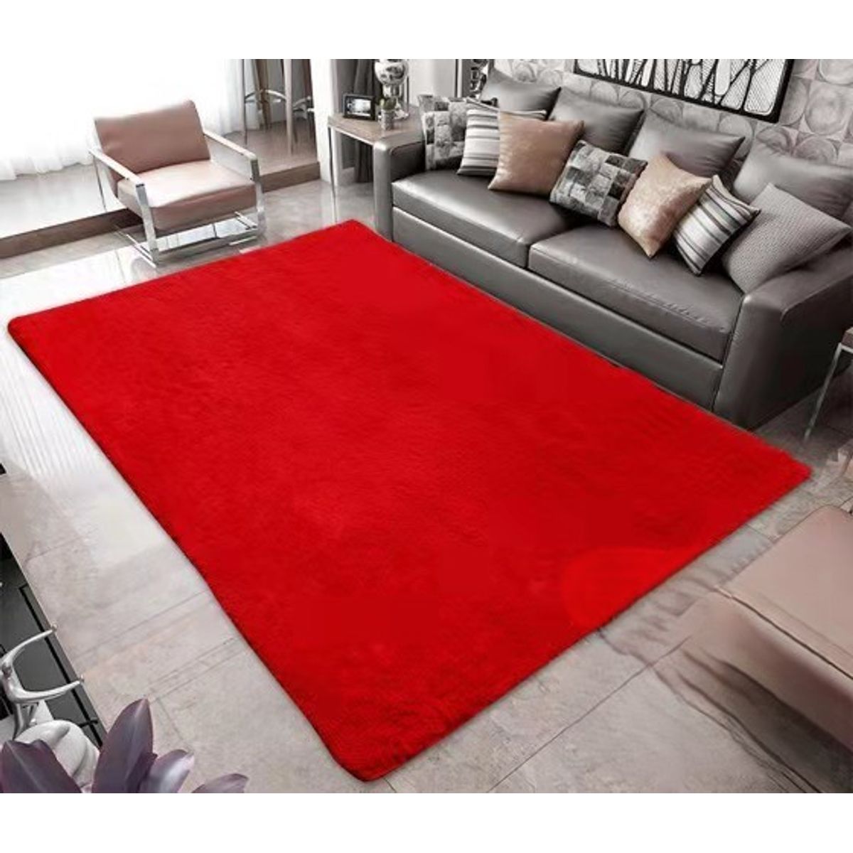 GENERICO - ALFOMBRAS PELO LARGO SUAVES PARA DECORACION DE HOGAR