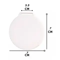 CREA PRINT - 10 Medalla De Acrilico Blanco Sublimable Ambos Lados 7 Cms