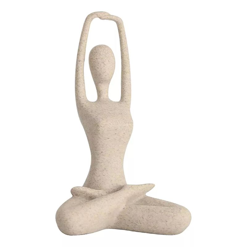 GENERICO - Estatua Postura Yoga y Meditación Loto 2 Decoración de Resina