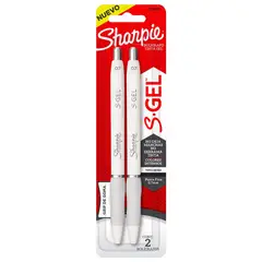 SHARPIE - Set 2 Lápices Tinta Negra S-gel 0,7mm Grip De Goma
