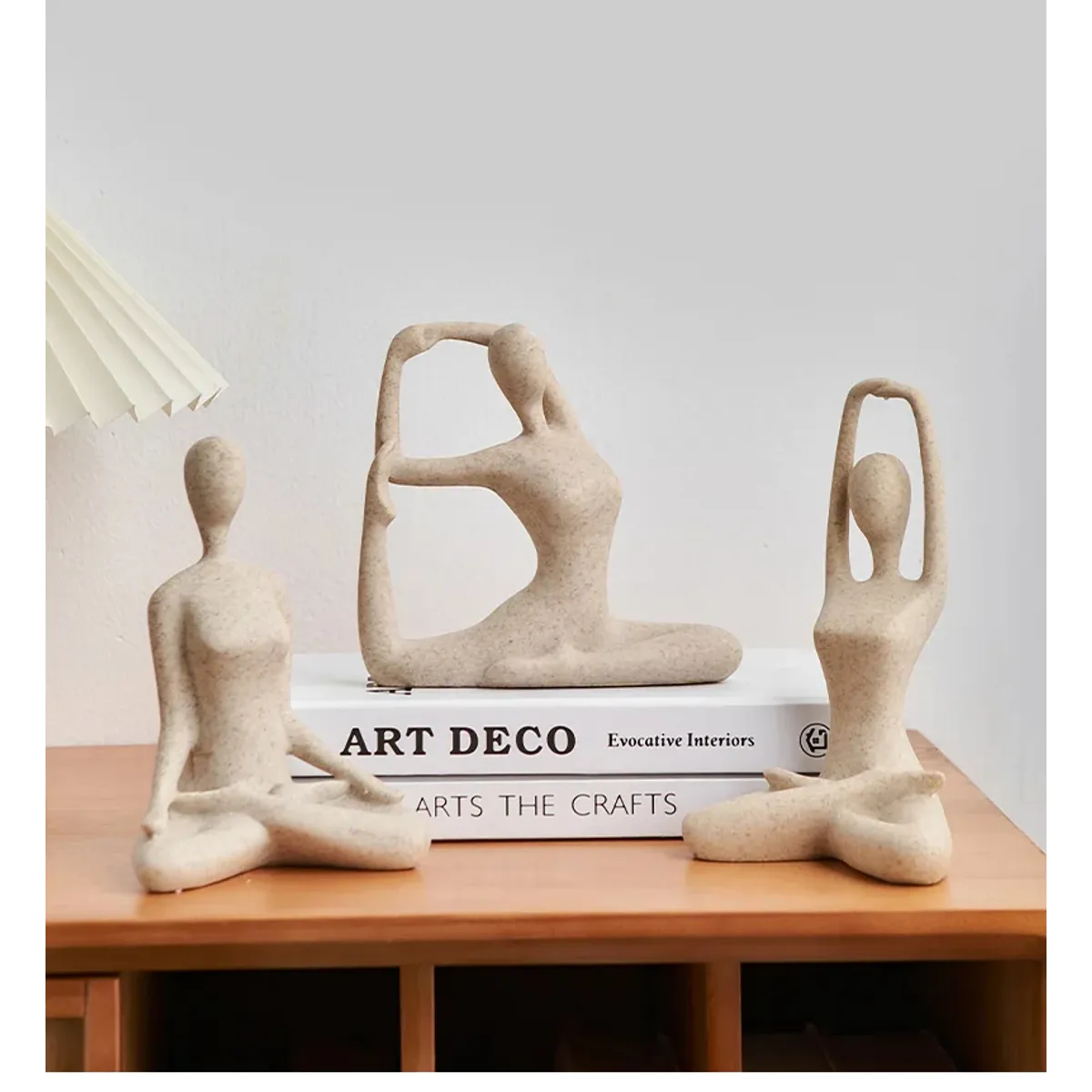 GENERICO - Estatua Postura Yoga y Meditación Vinyasa Decoración de Resina