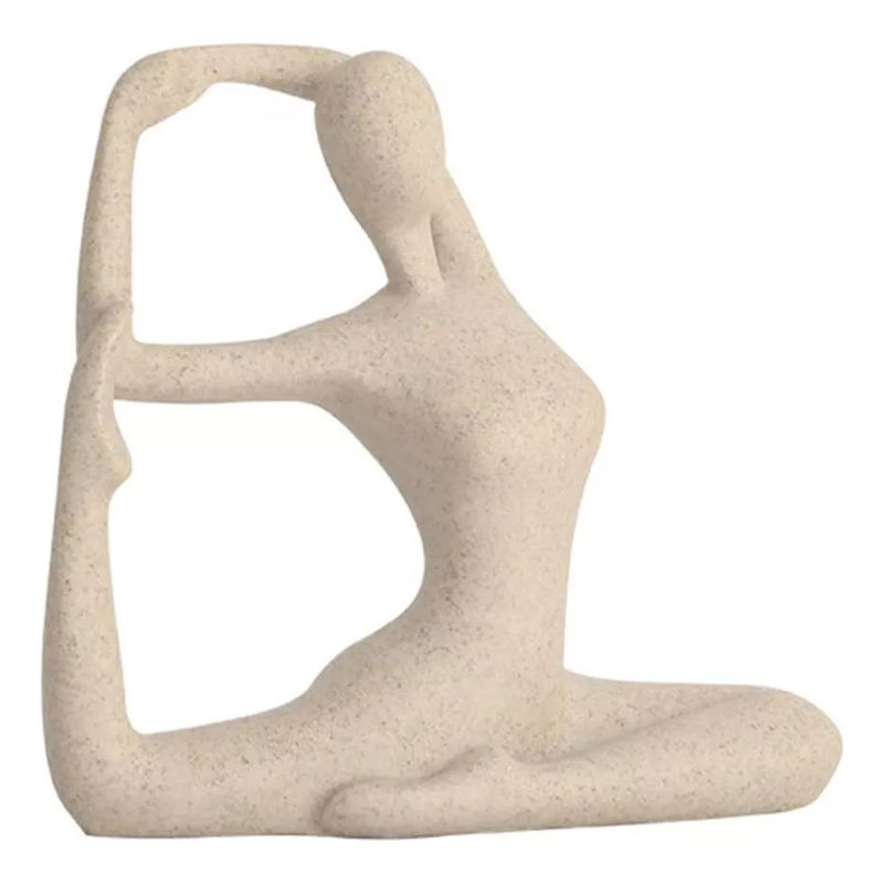 GENERICO - Estatua Postura Yoga y Meditación Vinyasa Decoración de Resina