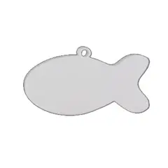 CREA PRINT - Placa Sublimable Para Identificar Mascota 10 Unidades pez