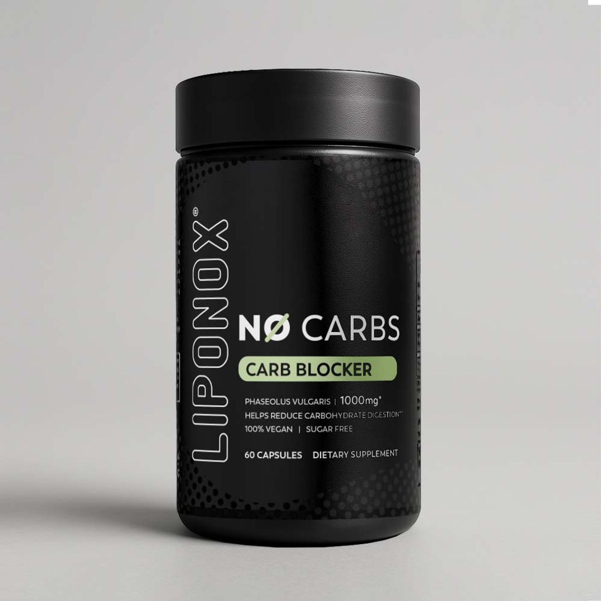LIPONOX - Suplemento NoCarbs 1000mg Bloqueador de Carbohidratos 60 Capsulas Liponox