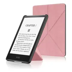 GENERICO - Funda Prem. Origami Rosa + Lamina Kindle Paperwhite 11va Gen 6.8