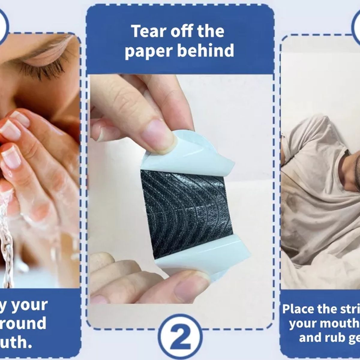 GENERICO - Parche Bucal Pack 30 Unidades Negro