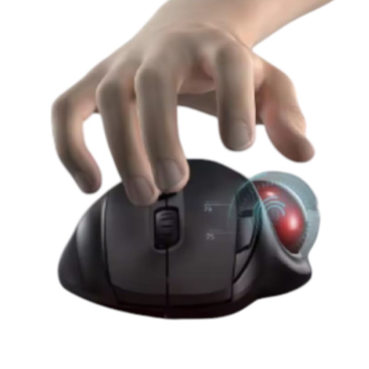 GENERICO - Mouse Ergonometro Trackball Recargable