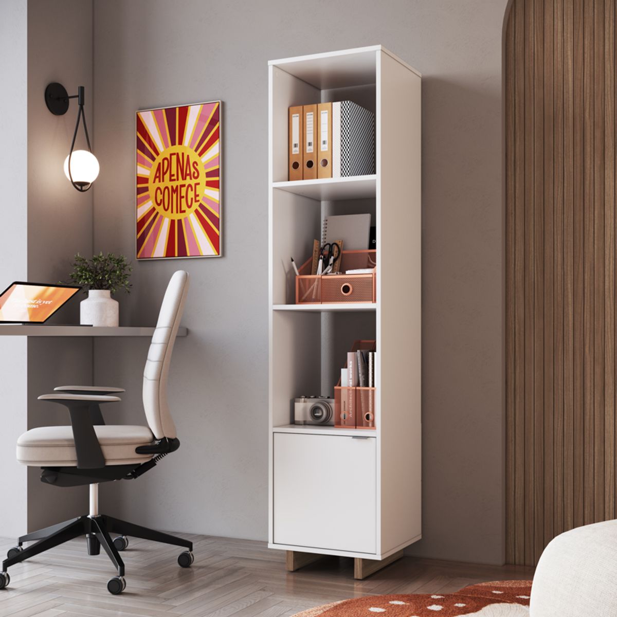 BE DESIGN - Estante Organizador  Puerta Blanco Moveli