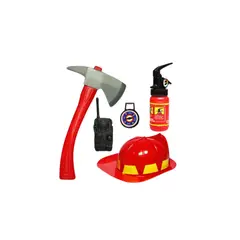 GENERICO - Disfraz De Bombero Para Niño Con Casco 5-6