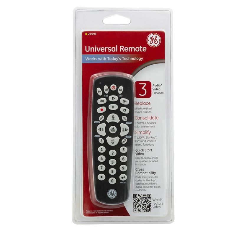 PHILCO - Control Remoto Universal GE 3 Funciones Blíster