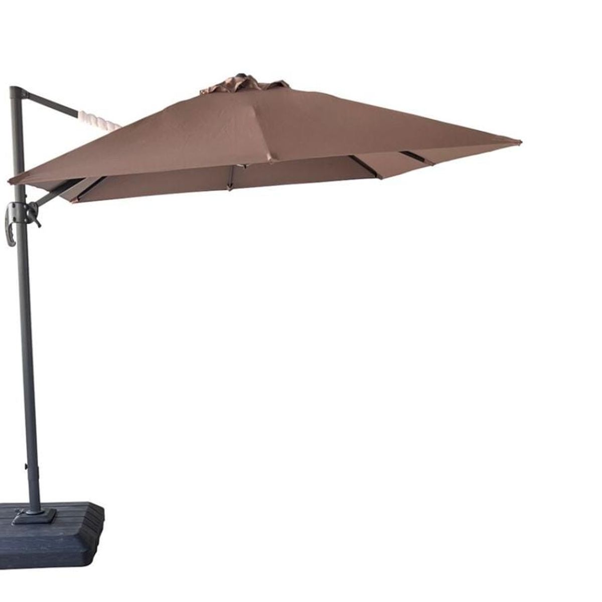 GENERICO - Sombrilla o Quitasol Retráctil con Base Marrón