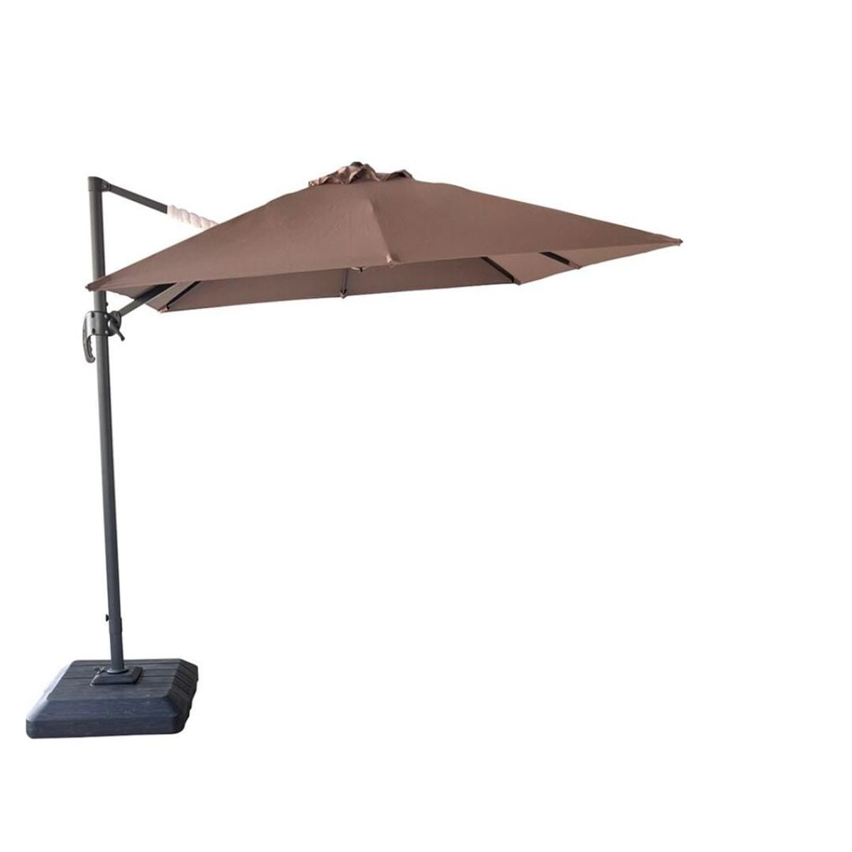 GENERICO - Sombrilla o Quitasol Retráctil con Base Marrón