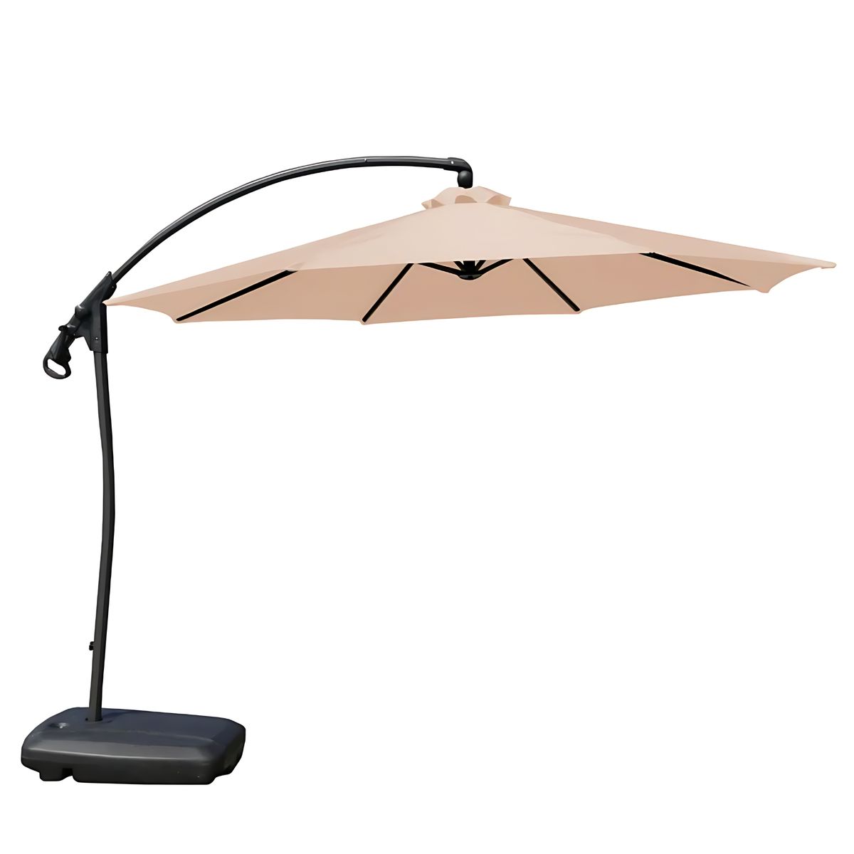 GENERICO - Sombrilla o Quitasol Retráctil con Base Blanco