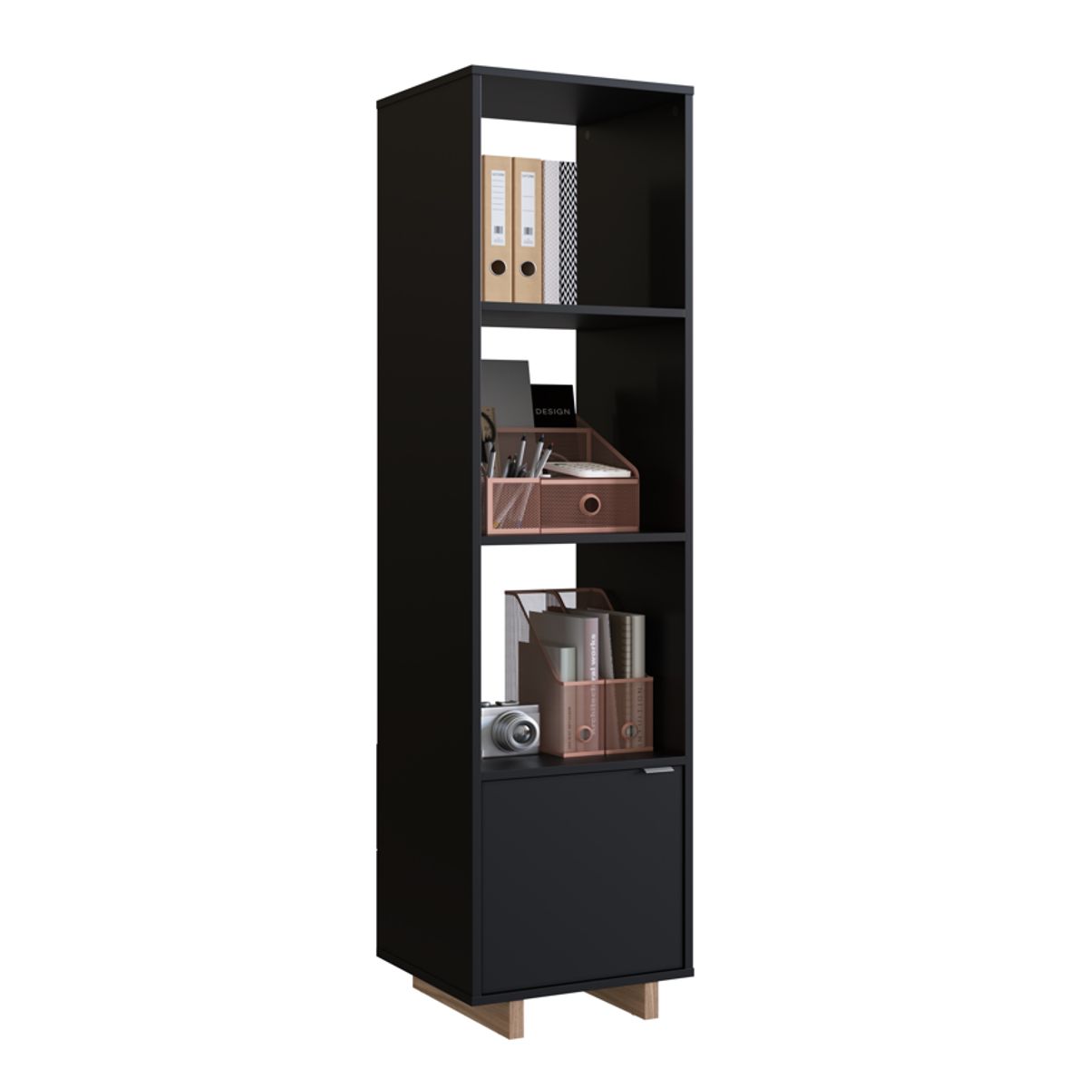 BE DESIGN - Estante Organizador  Puerta Negro Moveli
