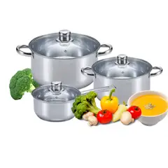 VITTA - Batería De Cocina 6 Piezas Mecina Acero Inoxidable