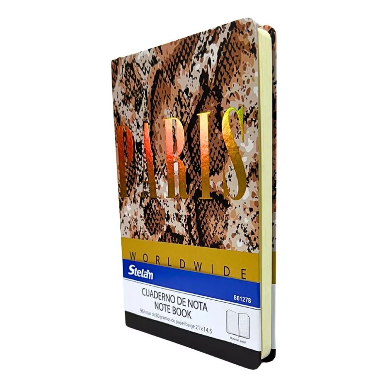 GENERICO - Libreta De Notas A5 Cosida Papel Beige De 80 g X 96 Hojas