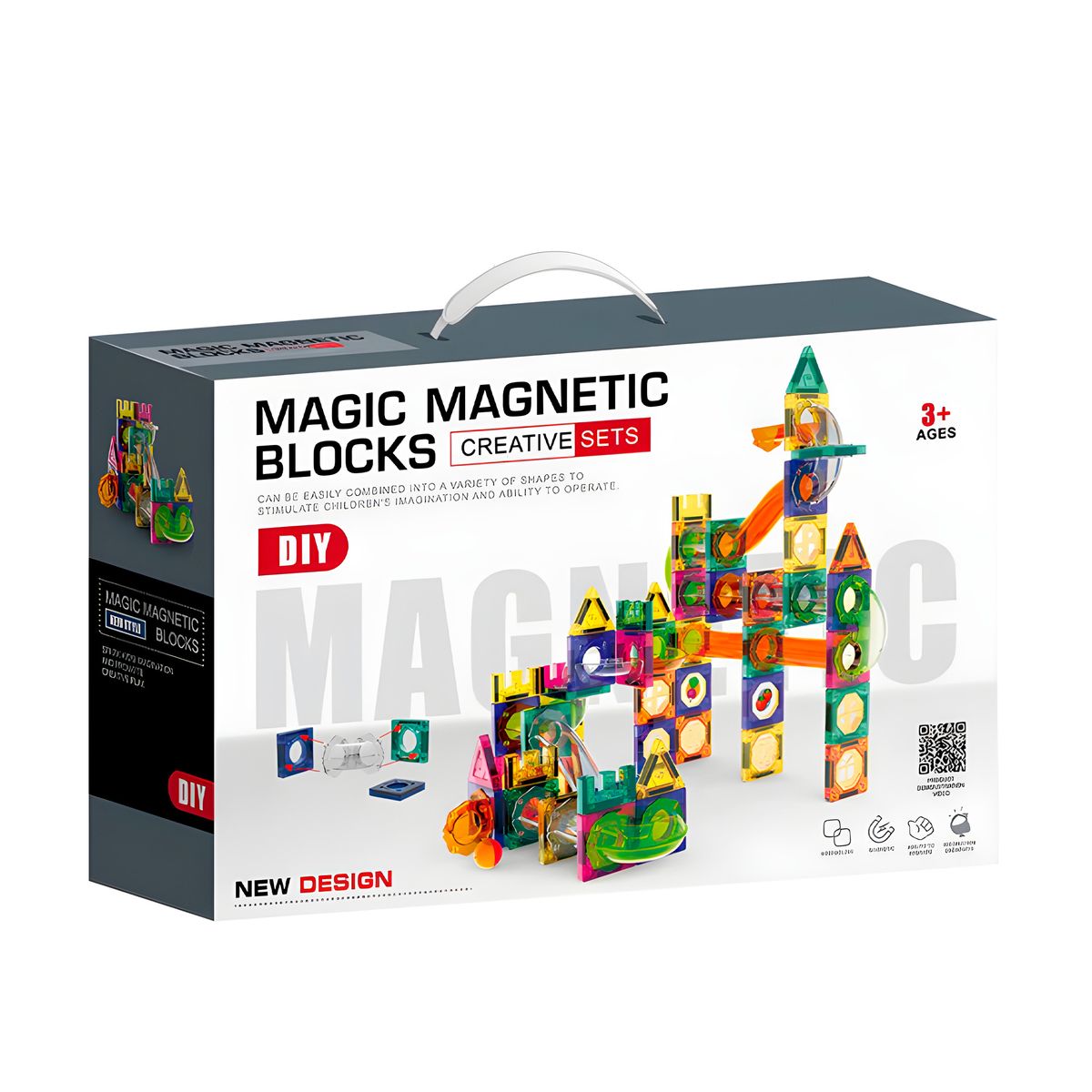 GENERICO - Juego Bloques Magnético Construcción Didáctico Niños 160 Pcs