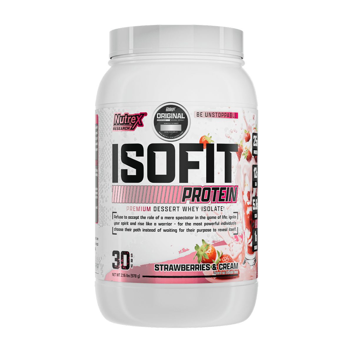 NUTREX RESEARCH - Isofit, Isolate Protein (2,3 Lb) - FRUTILLA