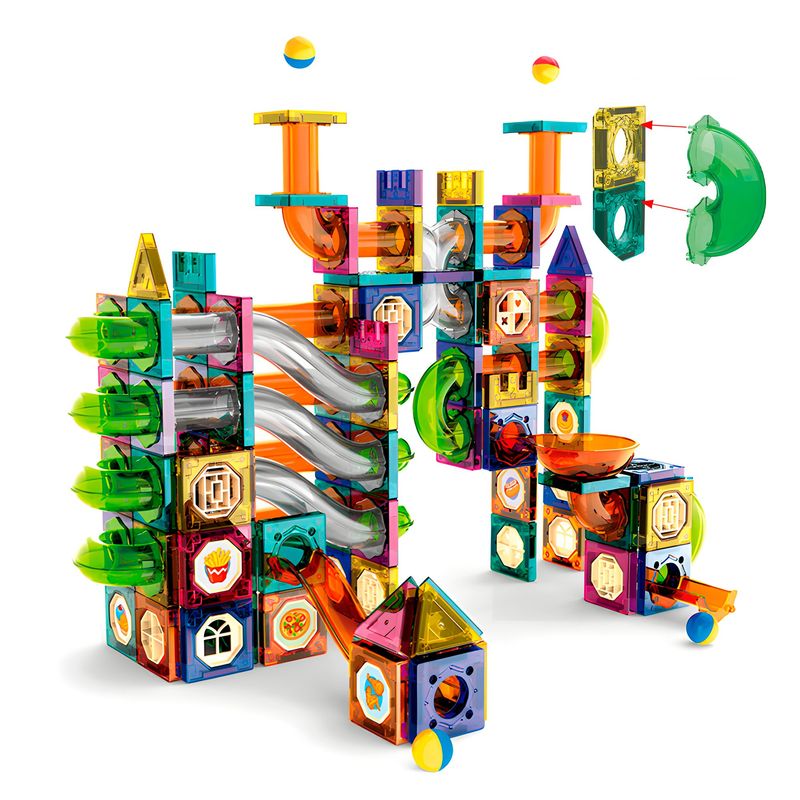 GENERICO - Juego Bloques Magnético Construcción Didáctico Niños 394 Pcs