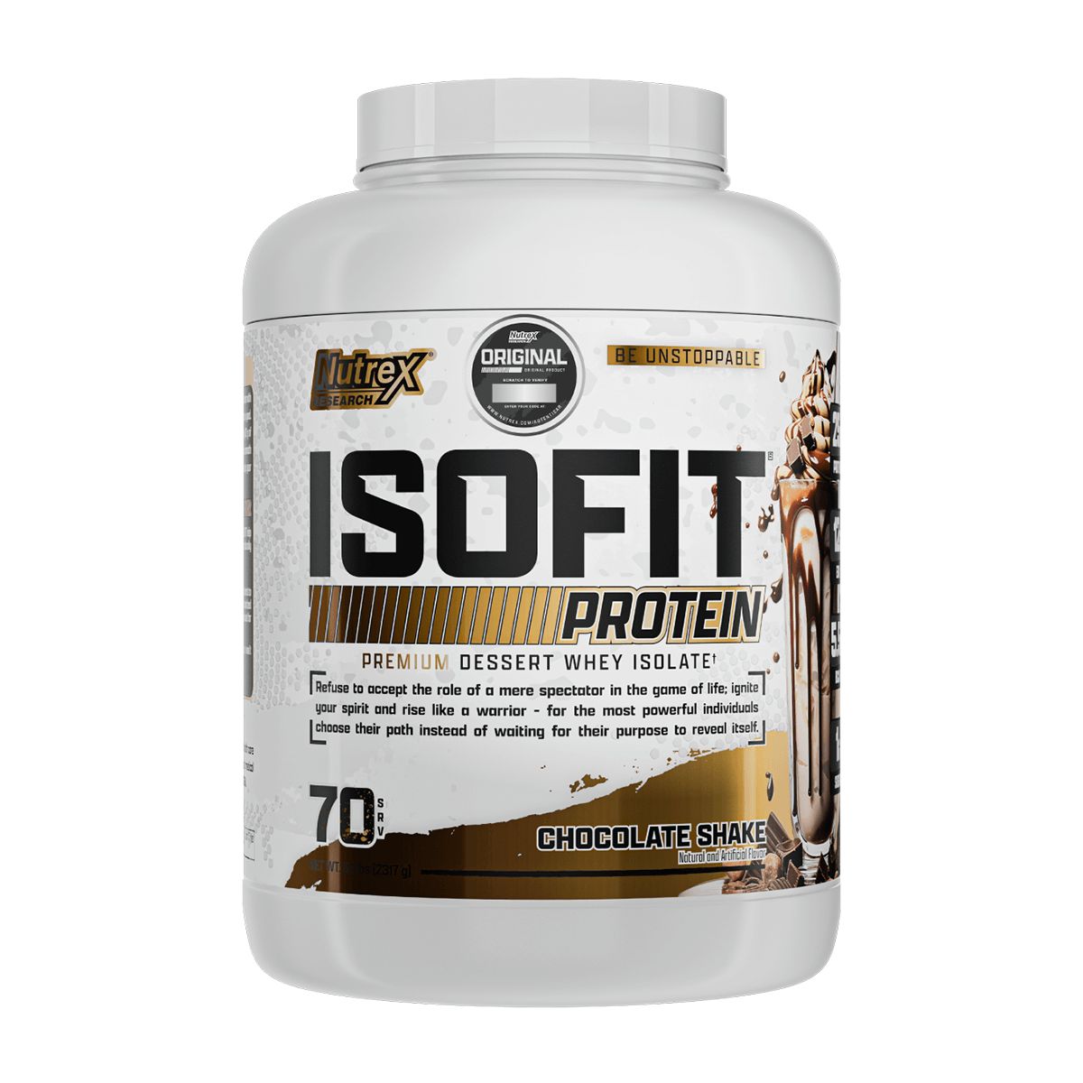 NUTREX RESEARCH - Isofit, Isolate Protein (5 Lb) - CHOCOLATE