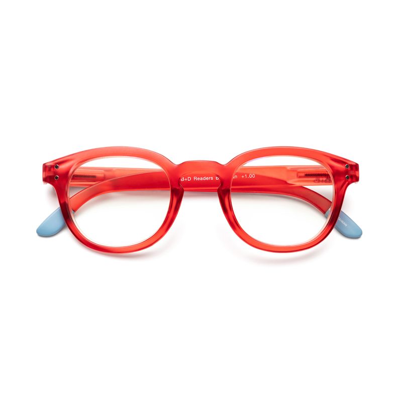 B+D - Lentes Graduados Presbicia Filtro Azul B + D Blue Ban Matt Red Dioptría 1.00