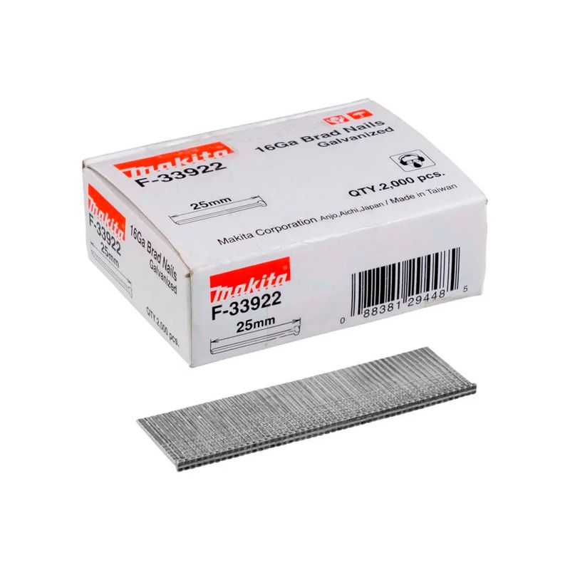 MAKITA - Caja clavo galvanizado 16GA 25mm Makita F-33922