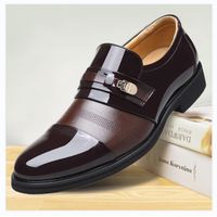 Zapatos de PU para hombre-Negro