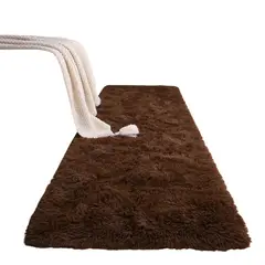 GENERICO - Alfombras Peludas Bajadas De Cama Pasilleras 50x150cm Marrón