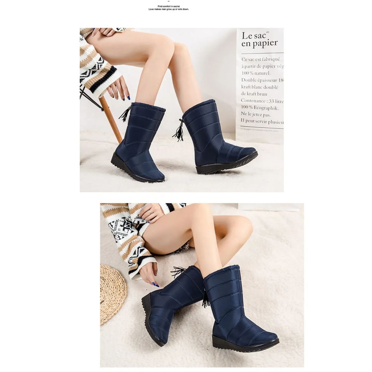 TIOZONEY - Bota Para Mujer