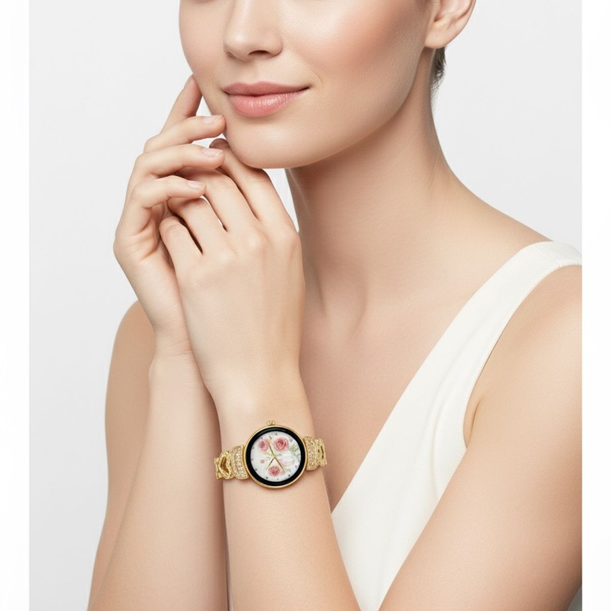 GENERICO - Smartwatch Femenino 2 en 1 Pantalla HD AMOLED Diseño de Alta Gama Notificaciones Salud Deporte