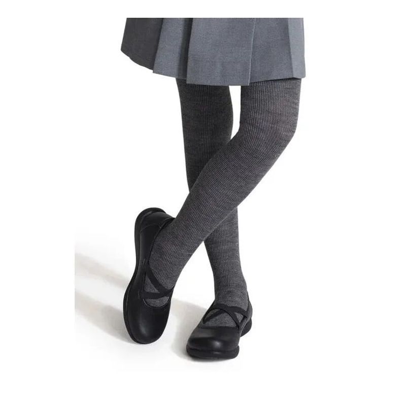 GENERICO - Pack 3 Pantis Medias De Niña - Escolar De Algodón Para Colegio