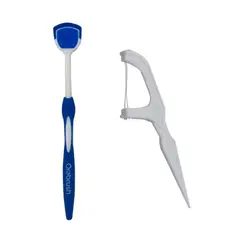 DENTEK - Pack Limpiador Lingual Orabrush + Hilo Dental Cross Flosser