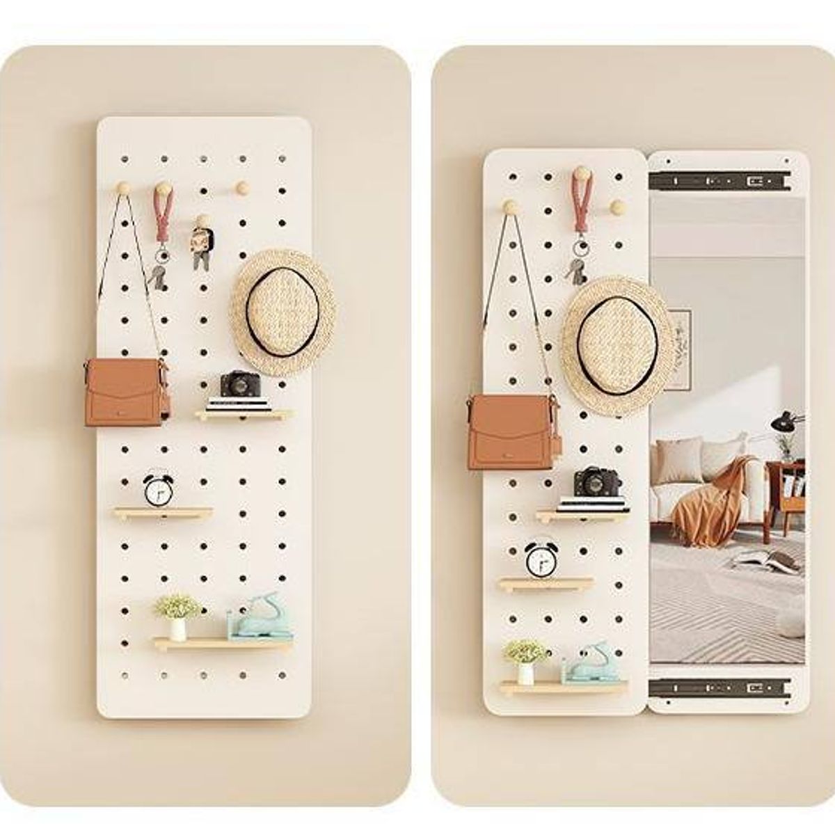 GENERICO - Recibidor de Madera con Espejo