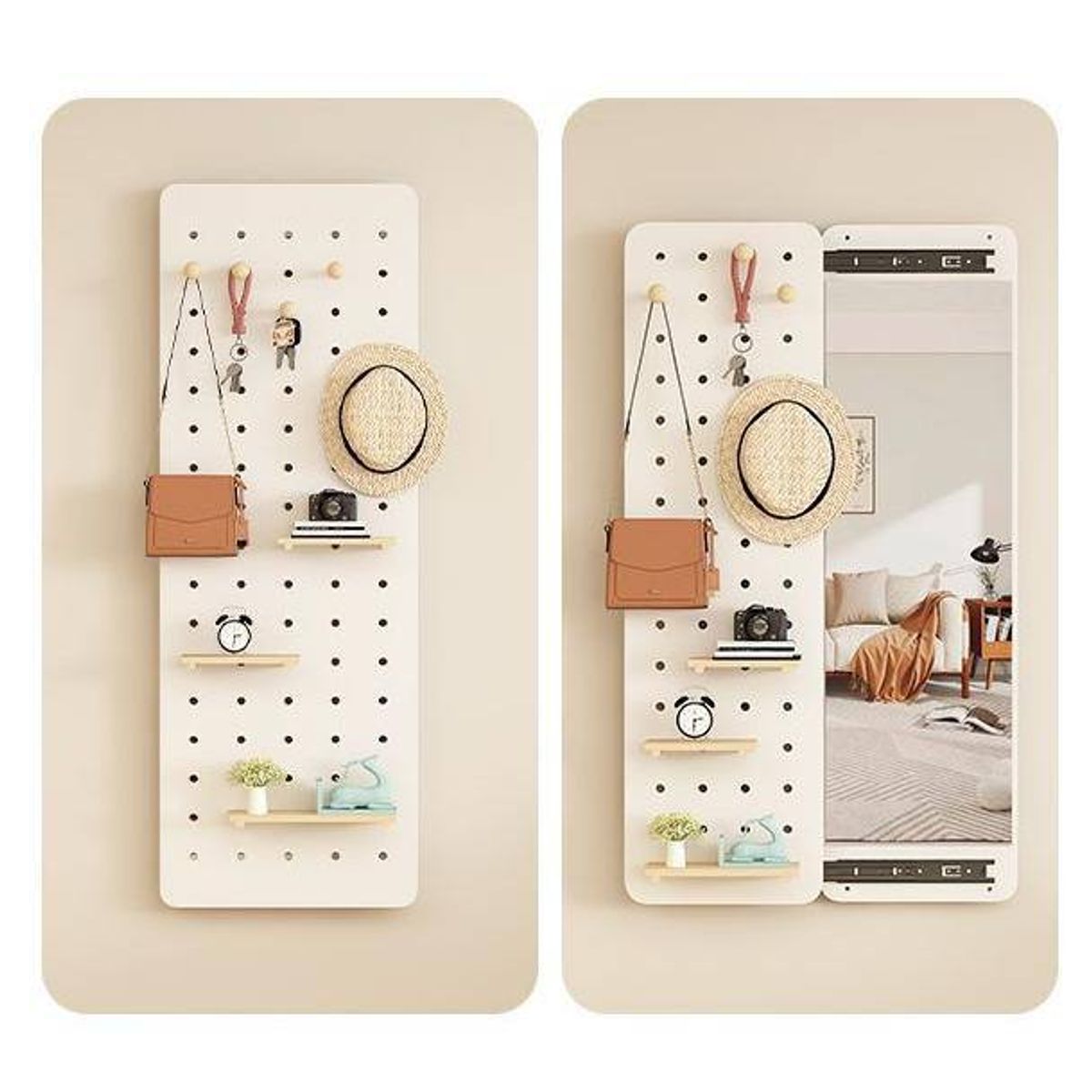 GENERICO - Recibidor de Madera con Espejo