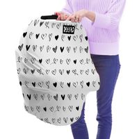 Protector Multiuso 5 en 1 BabyMuu Corazones Negros