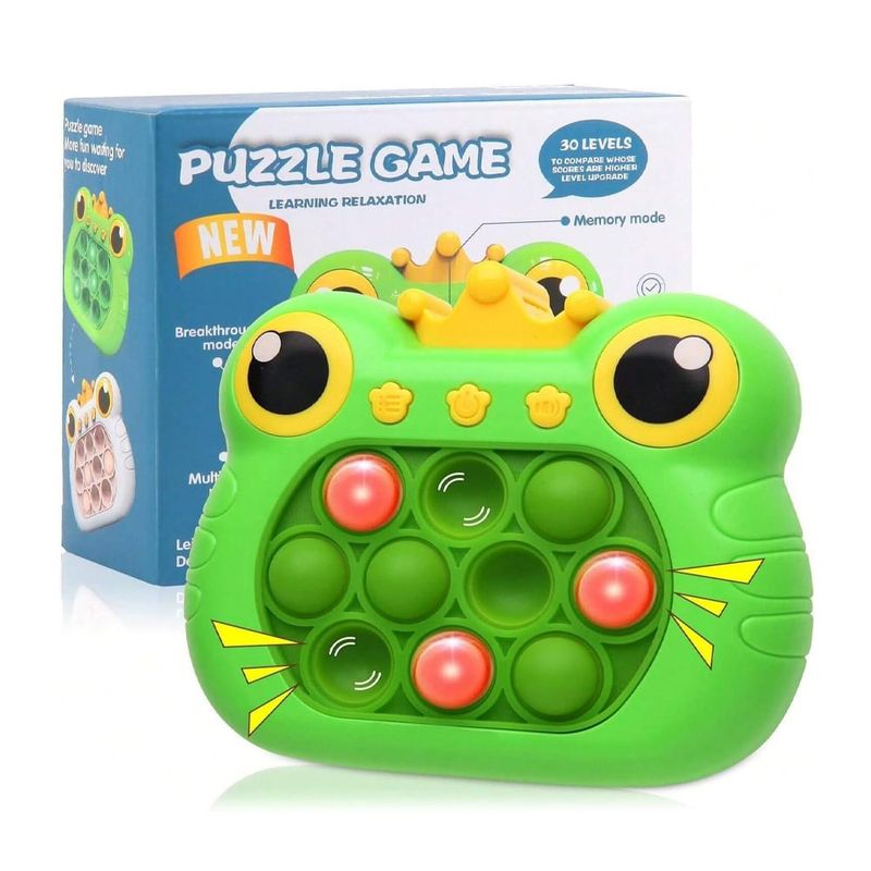 GENERICO - Juego pop it puzzle electrónico y educativo rana verde