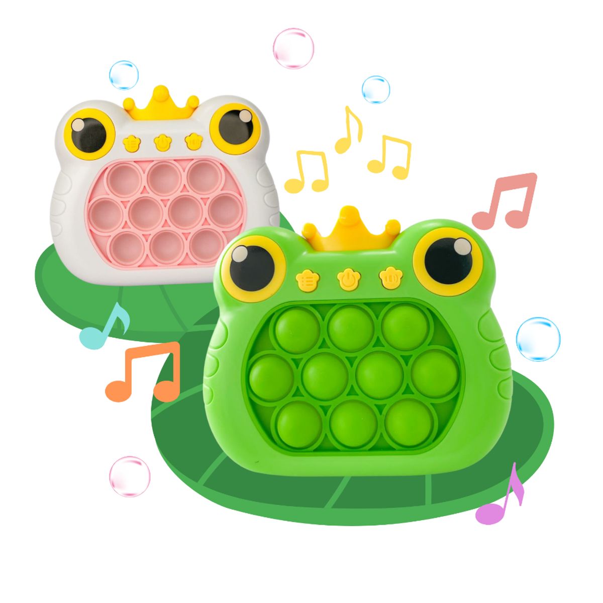 GENERICO - Juego pop it puzzle electrónico y educativo rana verde