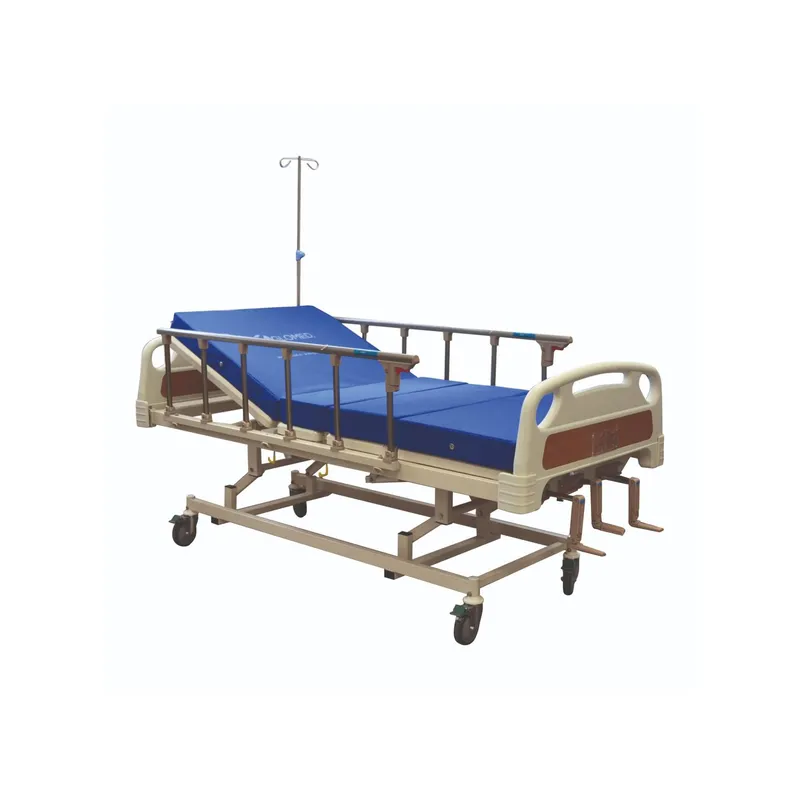 GLOMED - Cama Clínica Manual 3 Pos Plus + Colchón Impermeable 10cm GLOMED