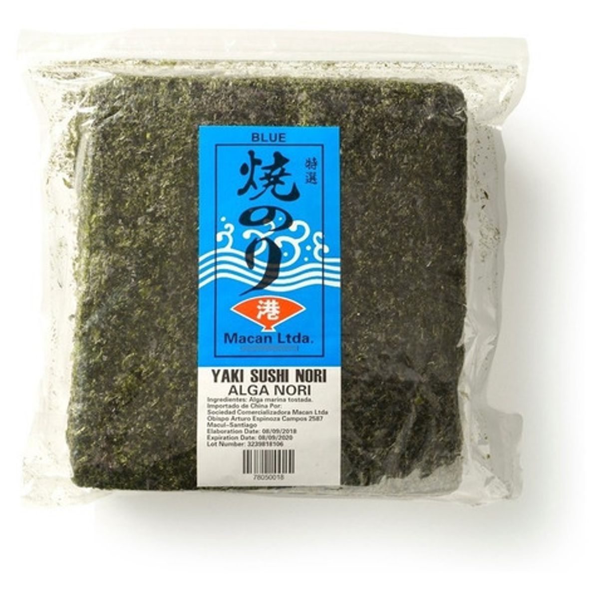 GENERICO - Alga Nori Blue Sushi Pack 100 Laminas - Producto Original