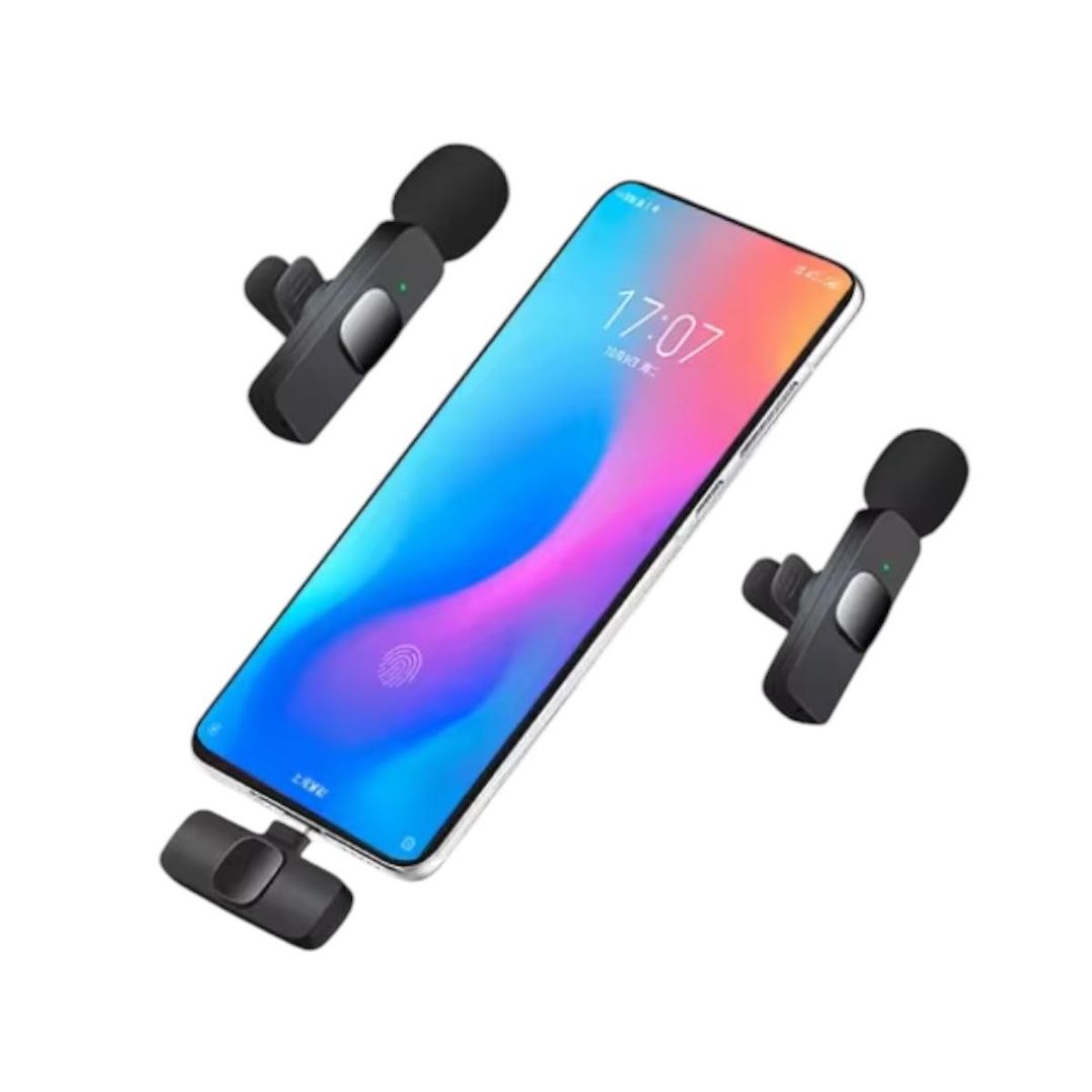 GENERICO - Pack 2 Und Mini Micrófono Solapa Inalámbrico Teléfono Iphone y Android