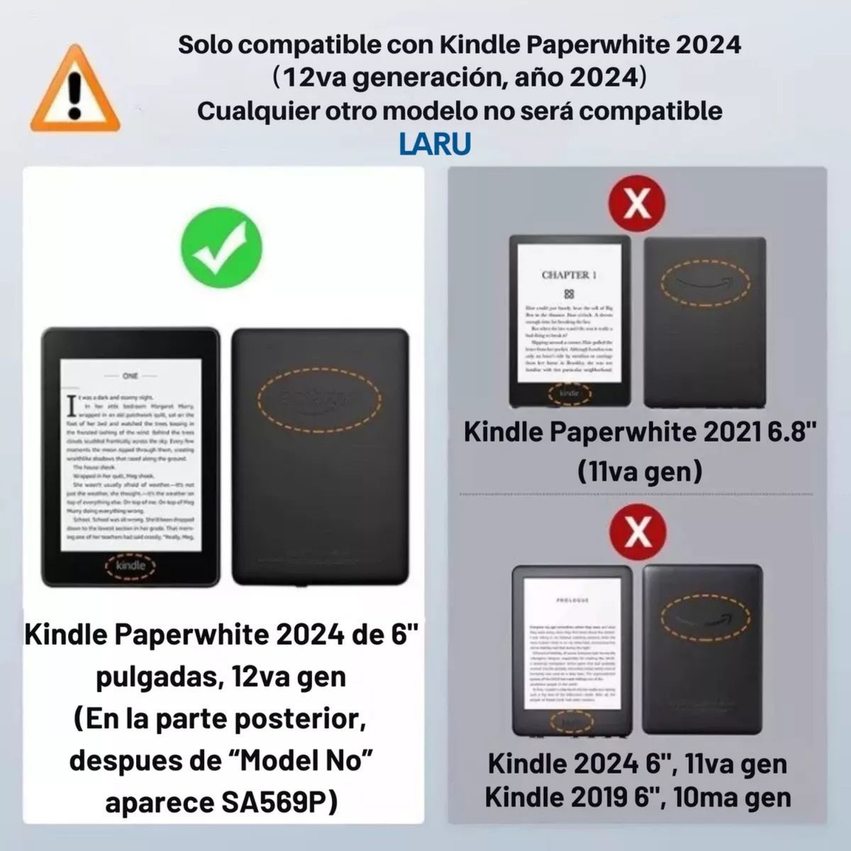 DIETEC - Funda Microfibra + Mica Kindle Paperwhite 2024 12va Gen 7pul