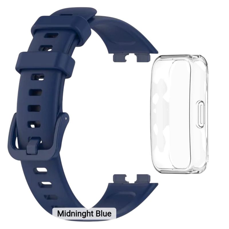 GENERICO - Pack Correa+funda Compatible Smartwatch Huawei Fit 8-9-10 AZULINO