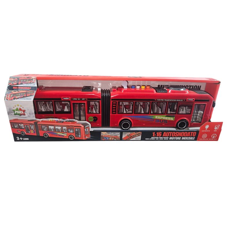 GENERICO - Autobus Doble Con Luces Y Sonidos 40 Cm