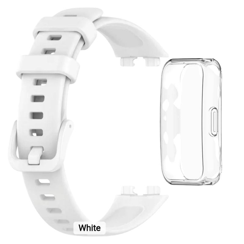 GENERICO - Pack Correa+funda Compatible Smartwatch Huawei Fit 8-9-10 BLANCO