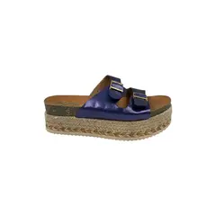 HERIEL - Sandalia Azul Plataforma Mujer.