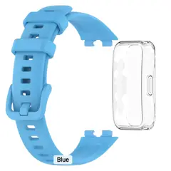 GENERICO - Pack Correa+funda Compatible Smartwatch Huawei Fit 8-9-10 CELESTE