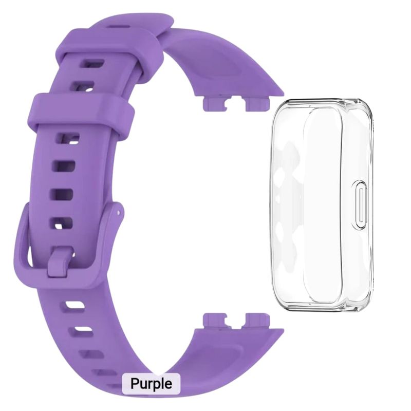 GENERICO - Pack Correa+funda Compatible Smartwatch Huawei Fit 8-9-10 GRIS CLARO