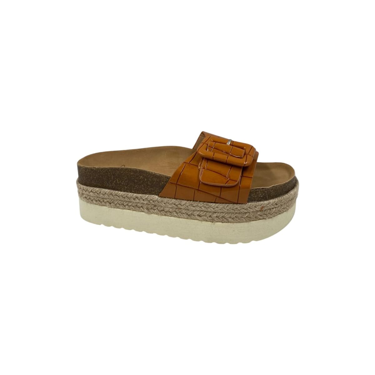 HERIEL - Sandalia Camel Plataforma Mujer