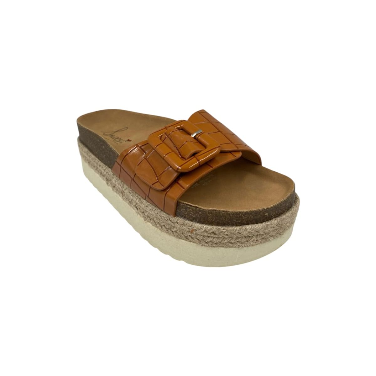 HERIEL - Sandalia Camel Plataforma Mujer