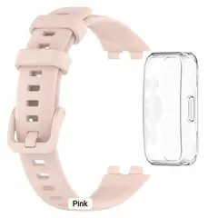 GENERICO - Pack Correa+funda Compatible Smartwatch Huawei Fit 8-9-10 ROSADO CLARO